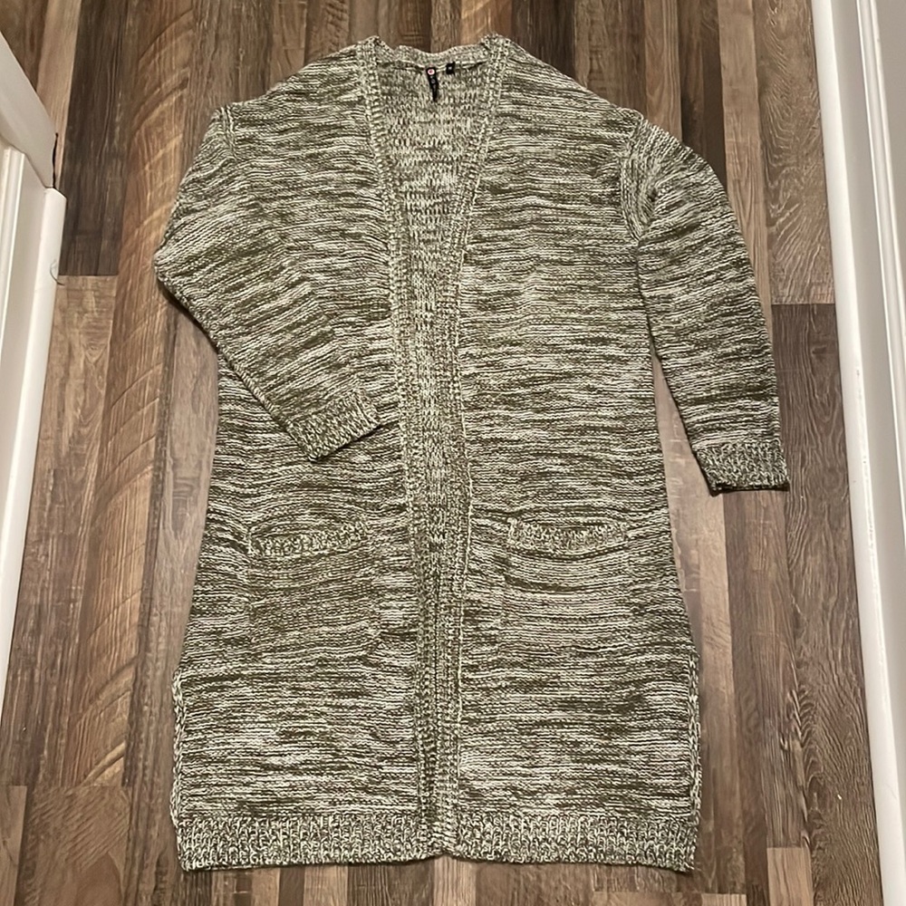 Green cardigan